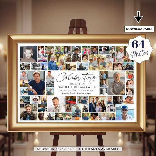  Celebration of Life Memorial 64 Photo Collage