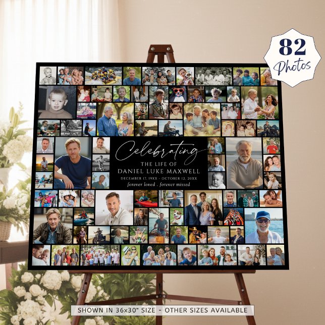  Celebration of Life Memorial 82 Photo Collage Foam Board (Creator Uploaded)