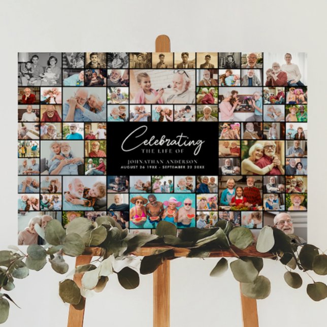 Celebration Of Life Memorial 88-Photo Collage Foam Board (Creator Uploaded)