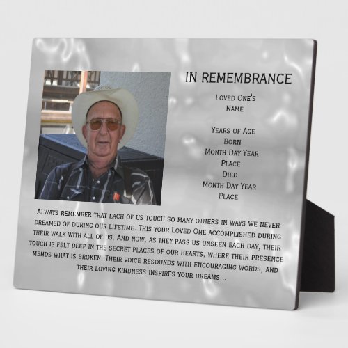 Celebration of Life Memorial by Janz 8x10 Plaque