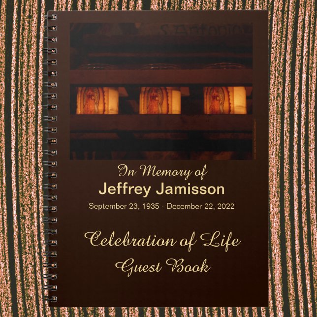 Celebration of Life Memorial Candles, Name, Spiral Notebook (Creator Uploaded)