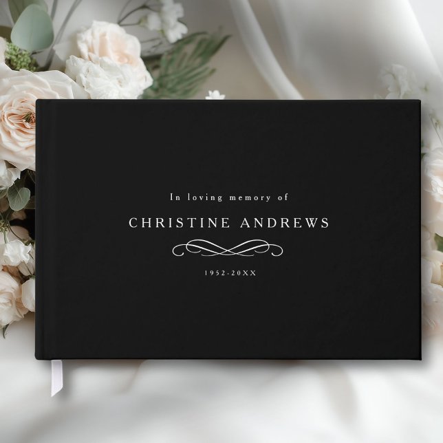 Celebration of Life Memorial–Elegant Minimal Black Guest Book (Celebration of Life Memorial–Elegant Minimal Black Guest Book)