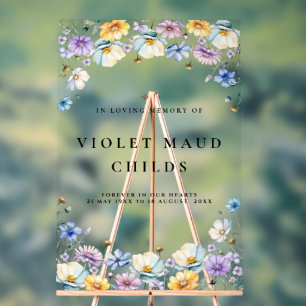 celebration of life  memorial  funeral  acrylic sign