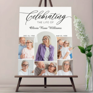 Celebration of Life Memorial Funeral Photo Foam Board