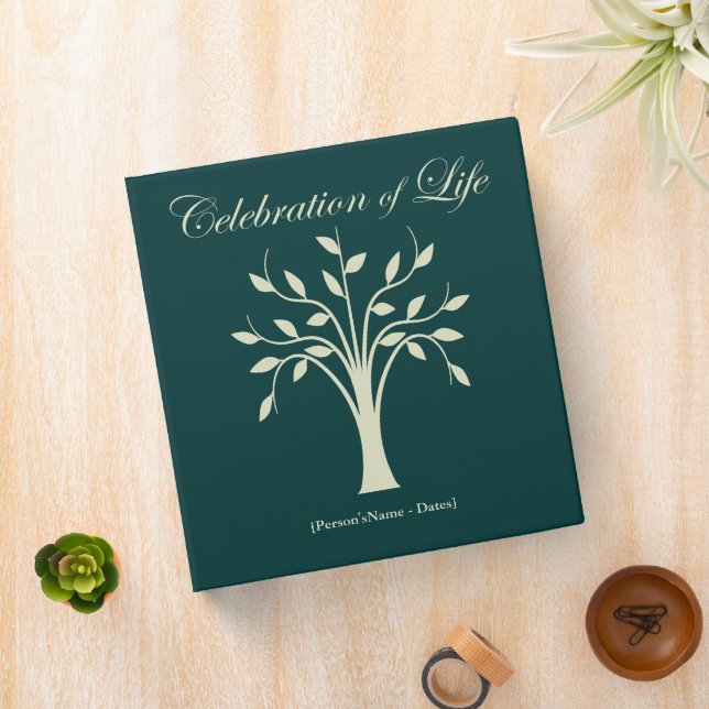 Celebration of Life Memorial Guest Book 3 Ring Binder (In Situ)