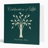 Celebration of Life Memorial Guest Book 3 Ring Binder (Front/Inside)