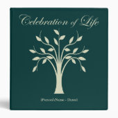 Celebration of Life Memorial Guest Book 3 Ring Binder (Front)