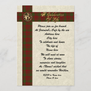 Celebration of life memorial invitation for man