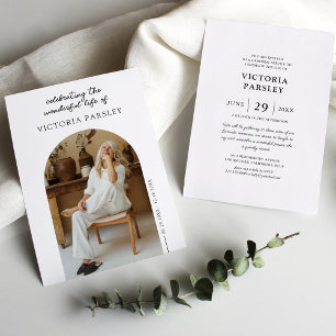 Celebration of Life Memorial Photo Arch Invitation