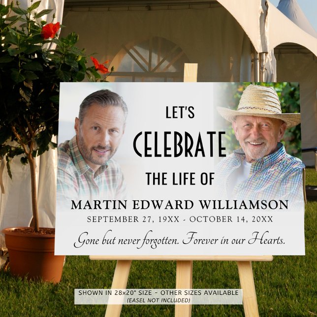 Celebration of Life Memorial Quote 2 Photo Foam Board (Creator Uploaded)