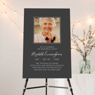 Celebration of Life Memorial Quote Modern Photo Foam Board