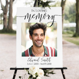 Celebration of Life Memorial Sign: Funeral Photo Foam Board