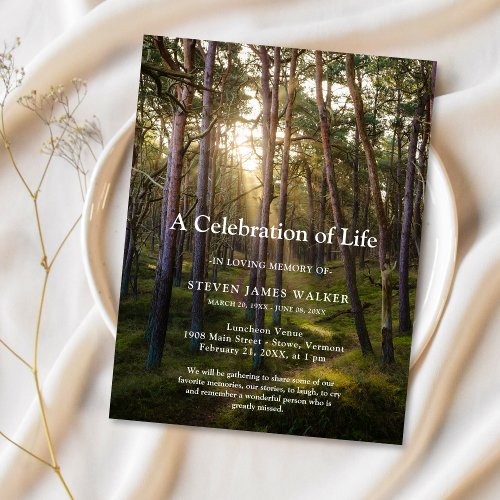 Celebration of Life Memorial Trees Postcard