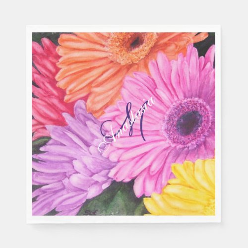 CELEBRATION OF LIFE MONOGRAM PARTY NAPKINS