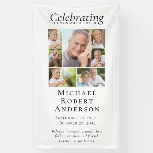 Celebration of Life Multiple Photo Welcome Banner