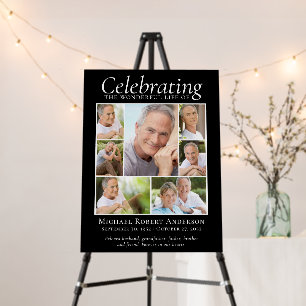 Celebration of Life Multiple Photo Welcome Sign