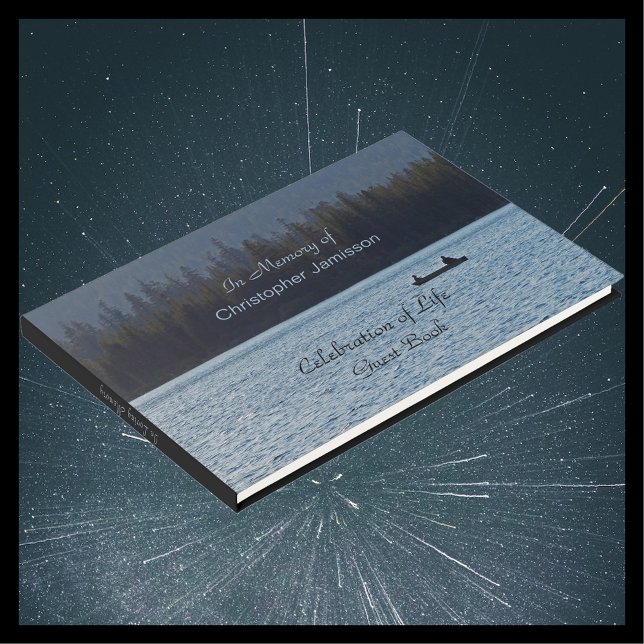 Celebration of Life, Name, Lake, Two Fishermen Guest Book (Creator Uploaded)