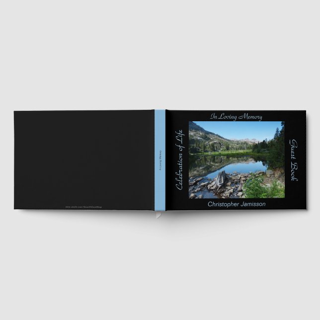 Celebration of Life, Name, Reflection in Lake Guest Book (Full)