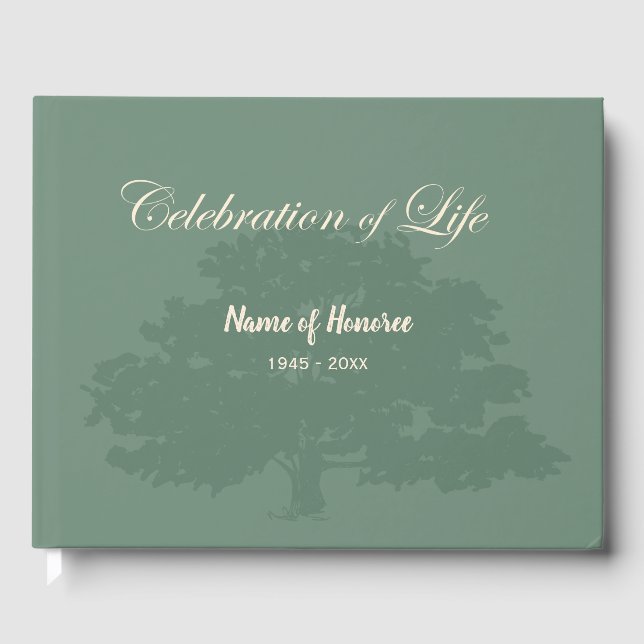 Celebration of Life Oak Tree Guest Book (Front)