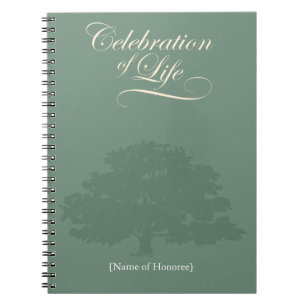 Celebration of Life Oak Tree Memories notebook