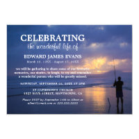 Celebration of Life | Ocean Fisherman Funeral Invitation