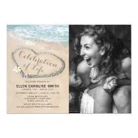 Celebration of Life | Ocean Funeral Photo Invitation