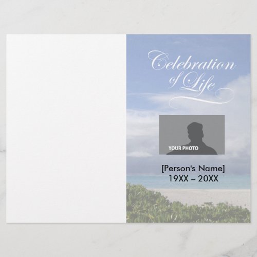 Celebration of Life Ocean Memorial Program