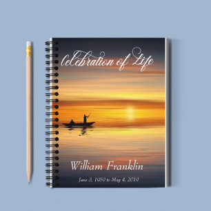 Celebration of Life Ocean Sunset Lake Guest Book