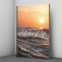 Celebration of Life Ocean Sunset Sea Guest Book