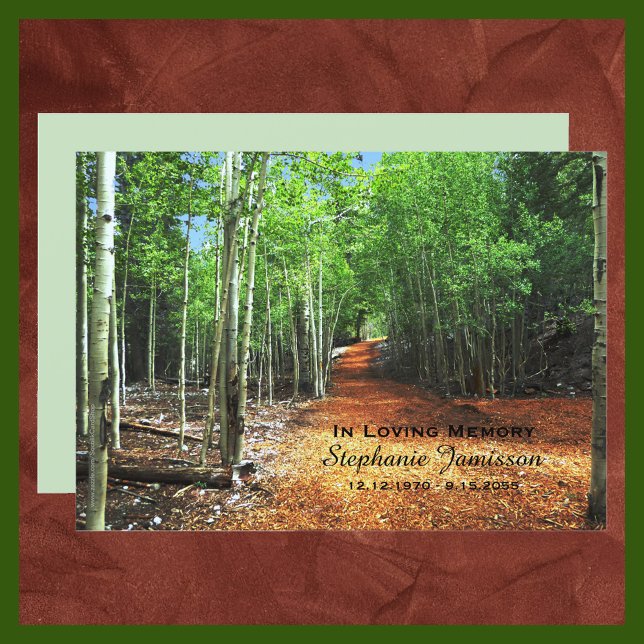 Celebration of Life Path Thru the Aspen Aspens Invitation (Creator Uploaded)