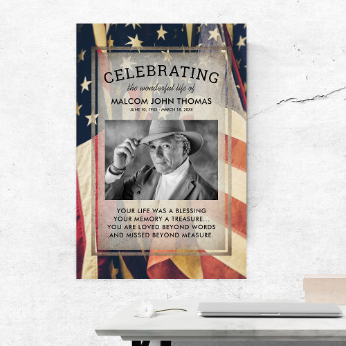 Celebration of Life Patriotic Photo Memorial