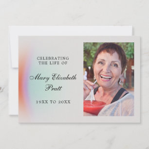 Celebration of Life Peaceful Abstract Photo Invitation