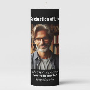 Celebration of Life: Personalized Funeral Pillar Candle