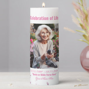 Celebration of Life: Personalized Funeral Pillar Candle
