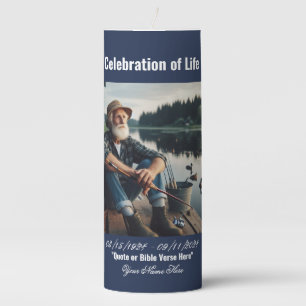Celebration of Life: Personalized Funeral  Pillar Candle