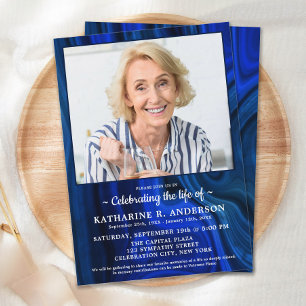Celebration Of Life Personalized Photo Memorial Invitation