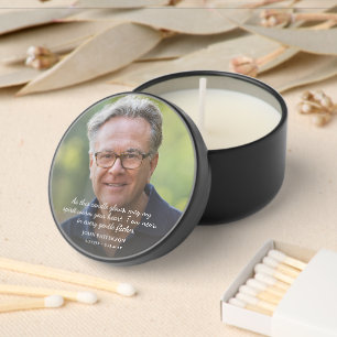 Celebration of Life Photo and Quote Custom Funeral Mini Candle Favors