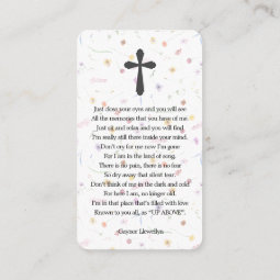 Celebration of Life Photo Bookmark Prayer Card | Zazzle