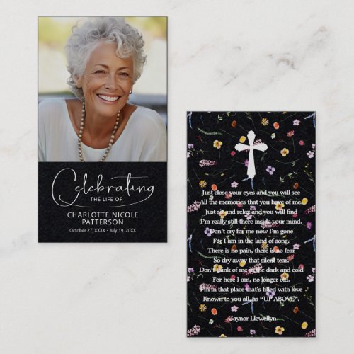 Celebration of Life Photo Bookmark Prayer Card