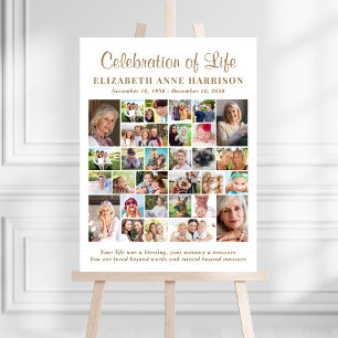 Celebration Of Life Photo Collage Memorial Foam Board