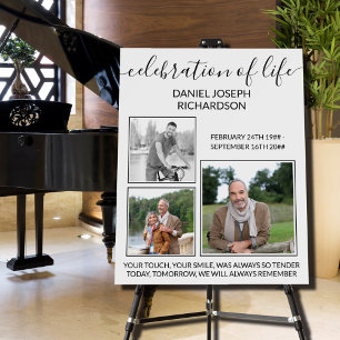 Celebration of Life Photo Collage Memorial Verse Foam Board