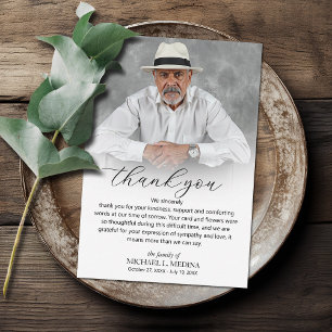 Celebration of Life Photo DOWNLOAD Thank You Card