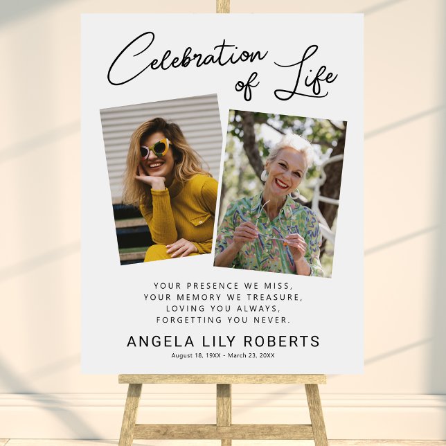 Celebration of Life Photo Funeral Foam Board (Creator Uploaded)