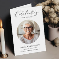 Celebration Of Life Photo Funeral Memorial Program