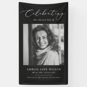 Celebration Of Life Photo Funeral Memorial Service Banner