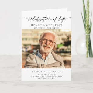Celebration of Life Photo Funeral Order of Service Program