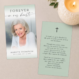 Celebration of Life Photo Funeral Prayer Card