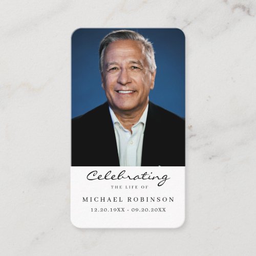 Celebration of Life Photo Funeral Prayer Card