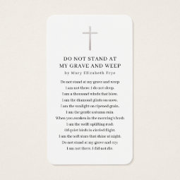 Celebration of Life Photo Funeral Prayer Card | Zazzle