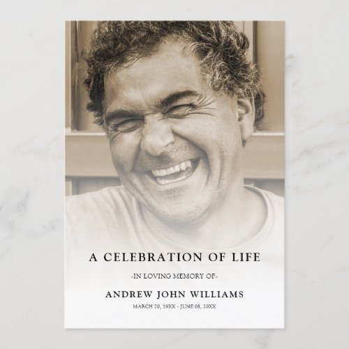 Celebration of Life Photo Funeral Program